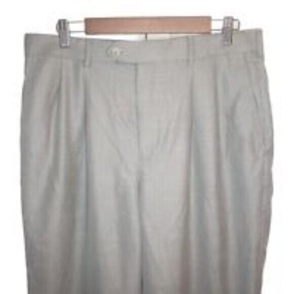 Perry Ellis Mens Size 34 Gray  Solid Dress Pants - Picture 6 of 9